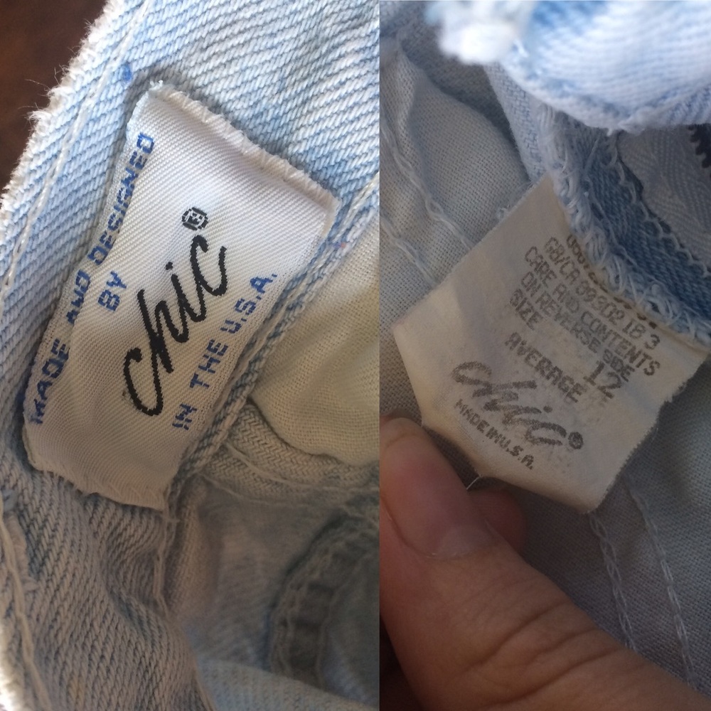 Vintage Denim Shorts Light High Waisted Shorts - Picture 6 of 8